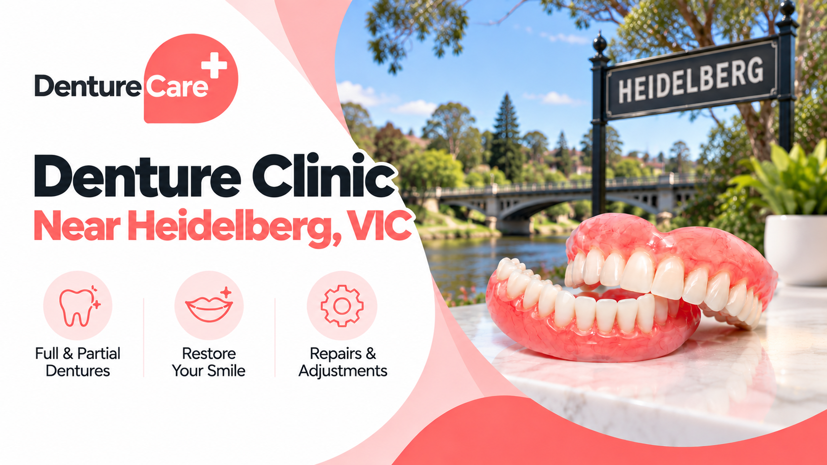 Looking for a denture clinic near Heidelberg VIC? Explore full dentures, partial dentures and repairs at Denture Care Plus in Ivanhoe. Enquire today.