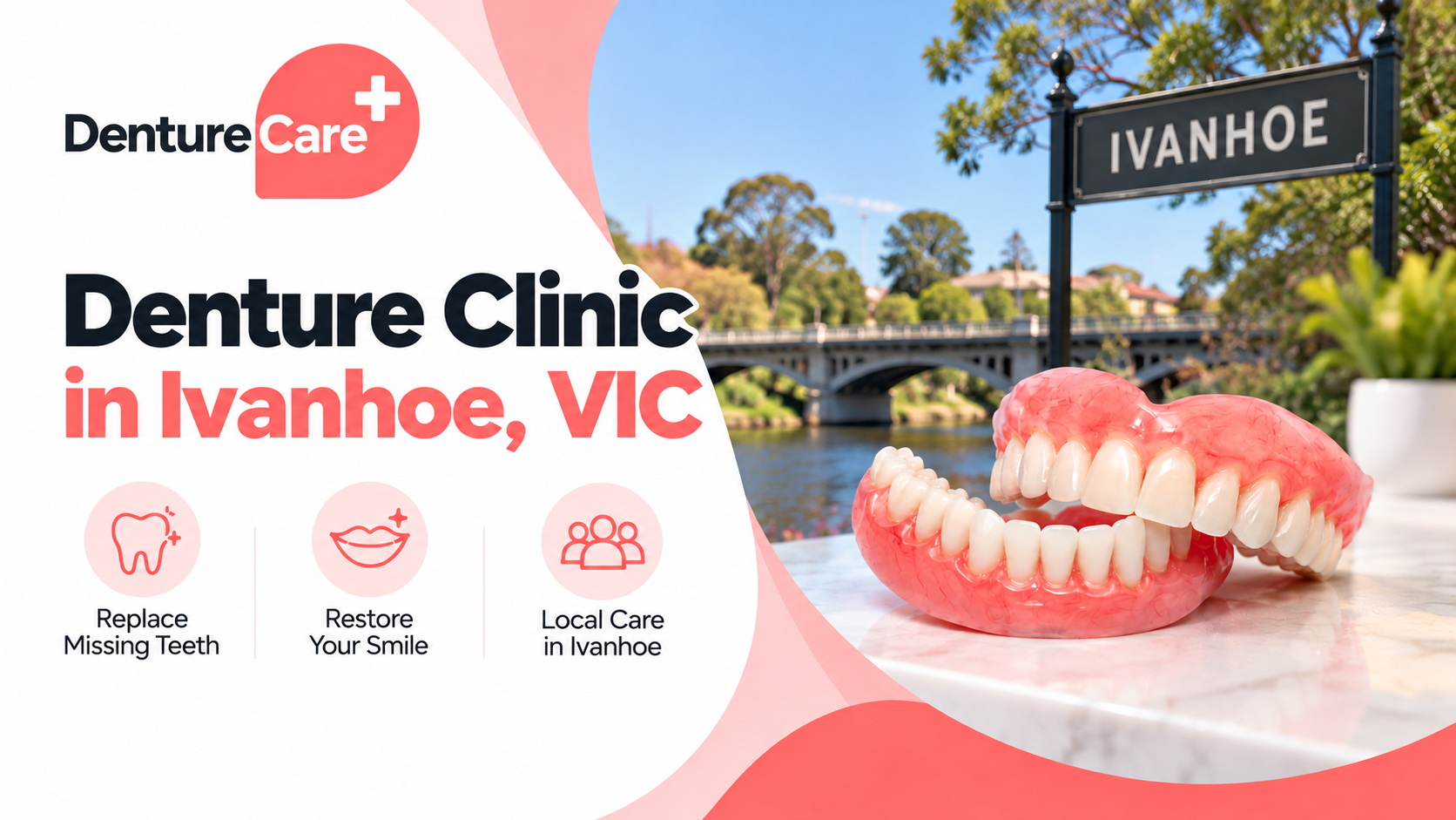 Looking for a denture clinic in Ivanhoe VIC? Explore full dentures, partial dentures, repairs and denture care at Denture Care Plus. Enquire today.